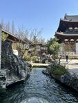 中式园林水景古建筑景观
