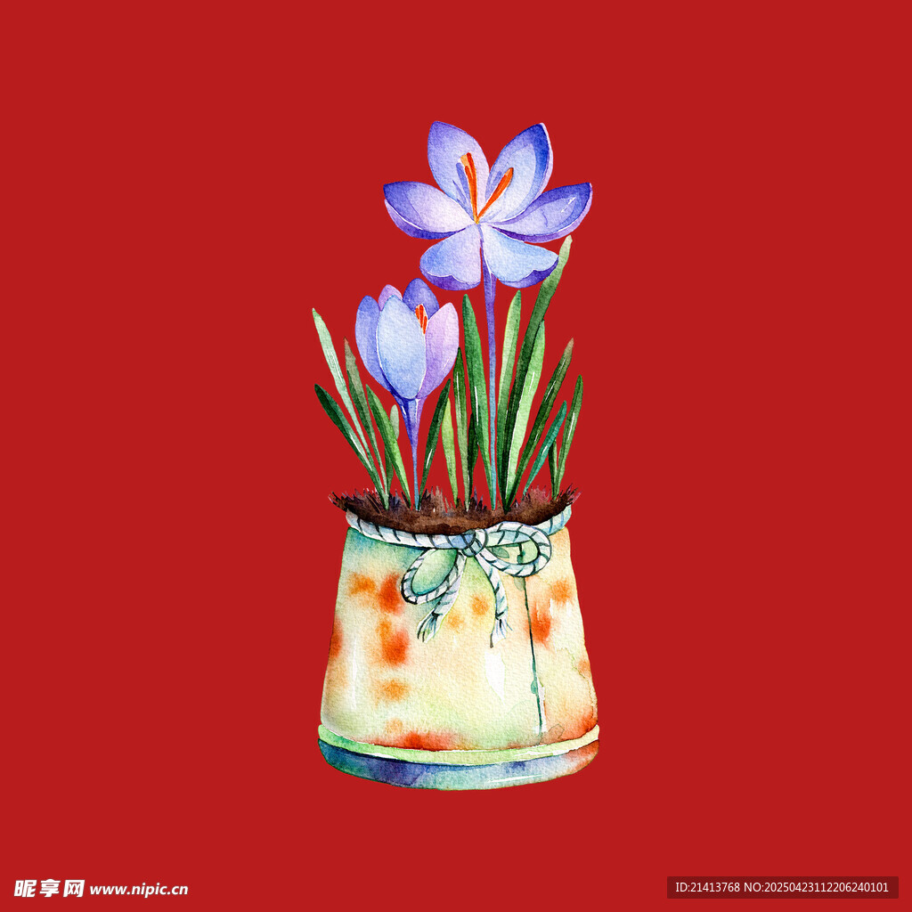 花瓶中绽放的紫色花朵