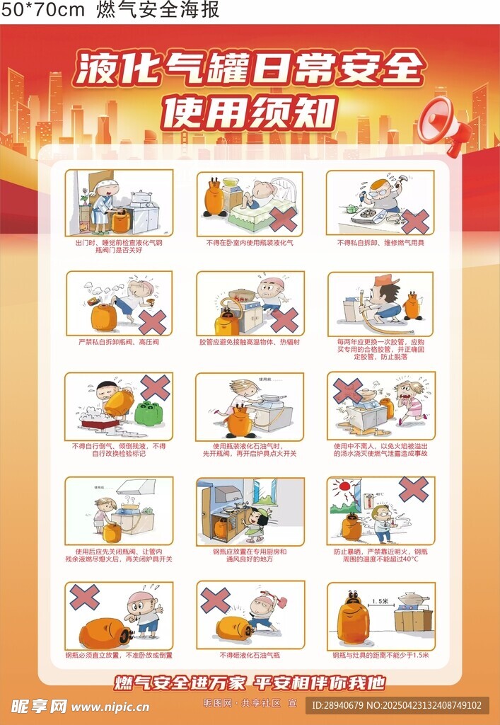 液化气罐安全使用须知 海报