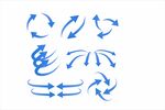 蓝色多样箭头矢量素材