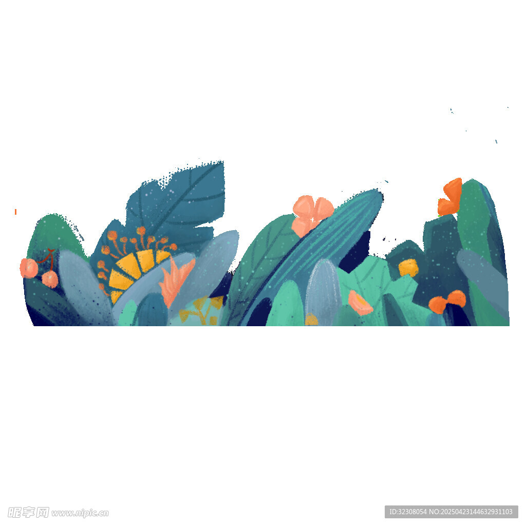 梦幻山林插画