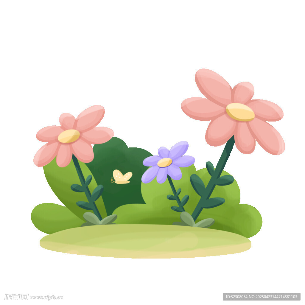 花丛中的多彩花卉