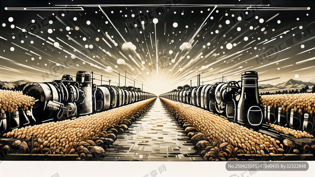 帮我生成一幅酿酒图线条 高粱