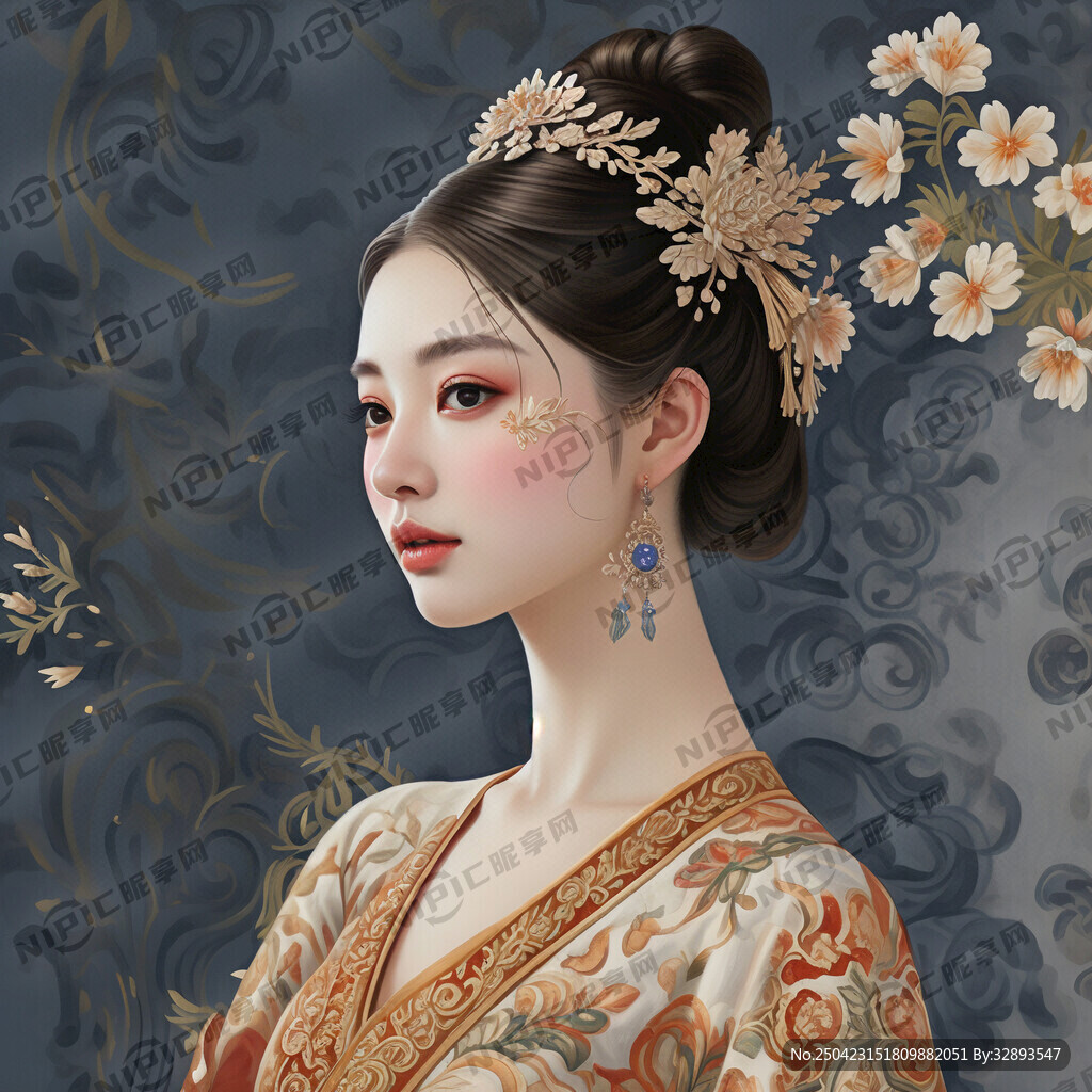 名字叫黛懿公主 高级感女插画