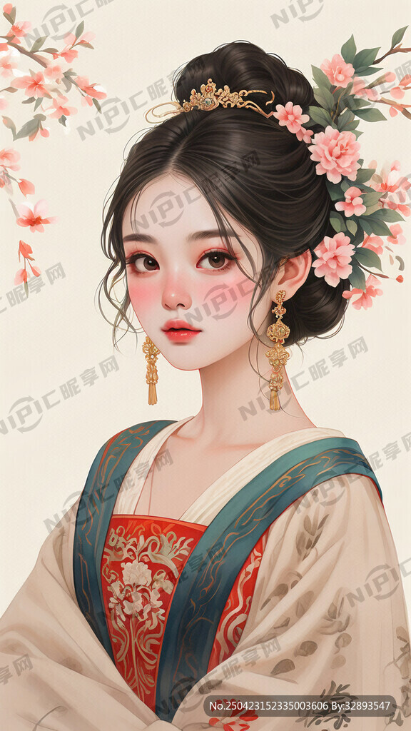 名字叫黛懿公主 高级感女插画