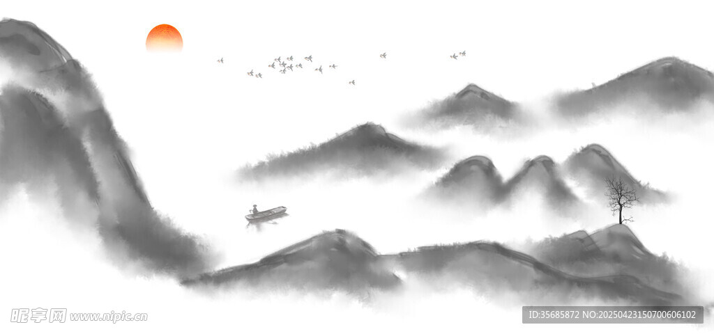 中国风山水图