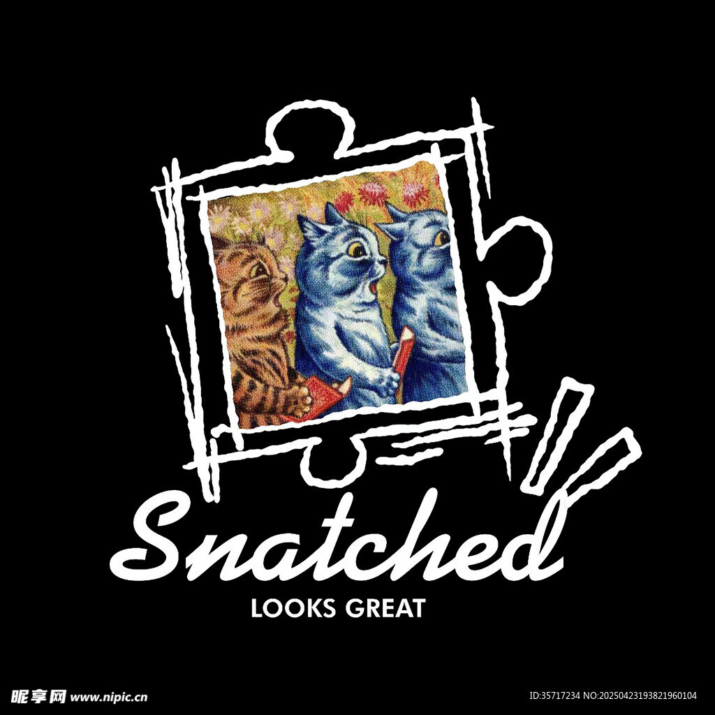 风格Snatched标志设计