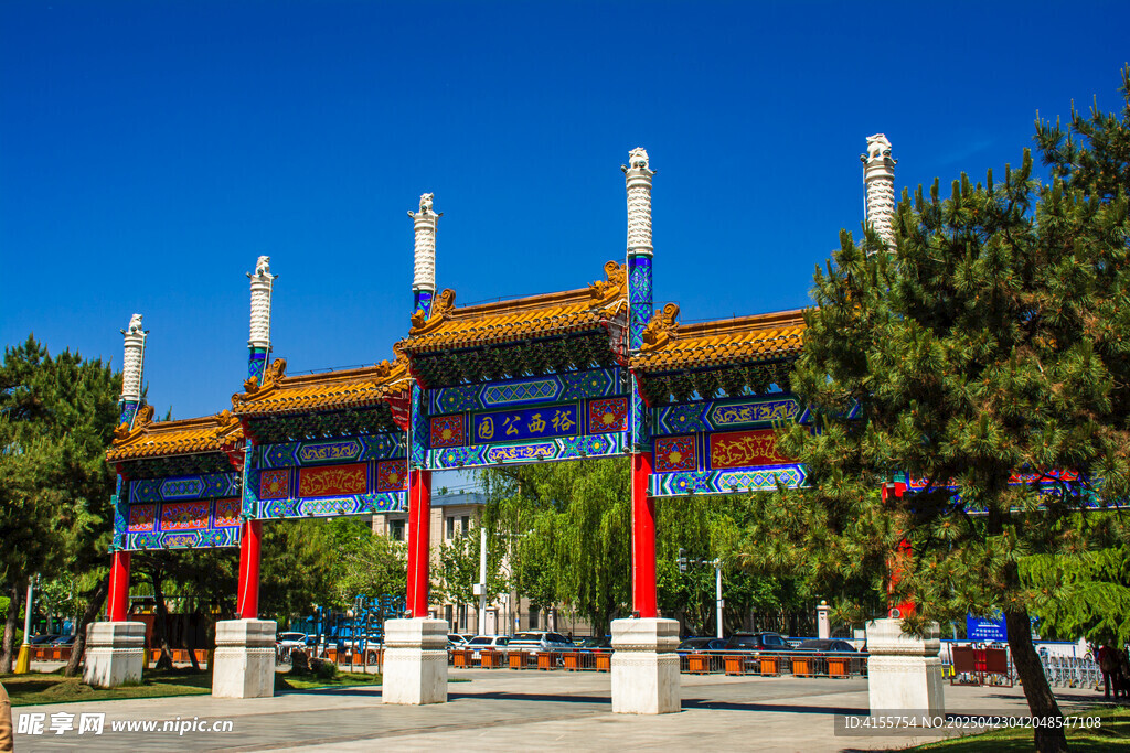 中式牌坊建筑景观