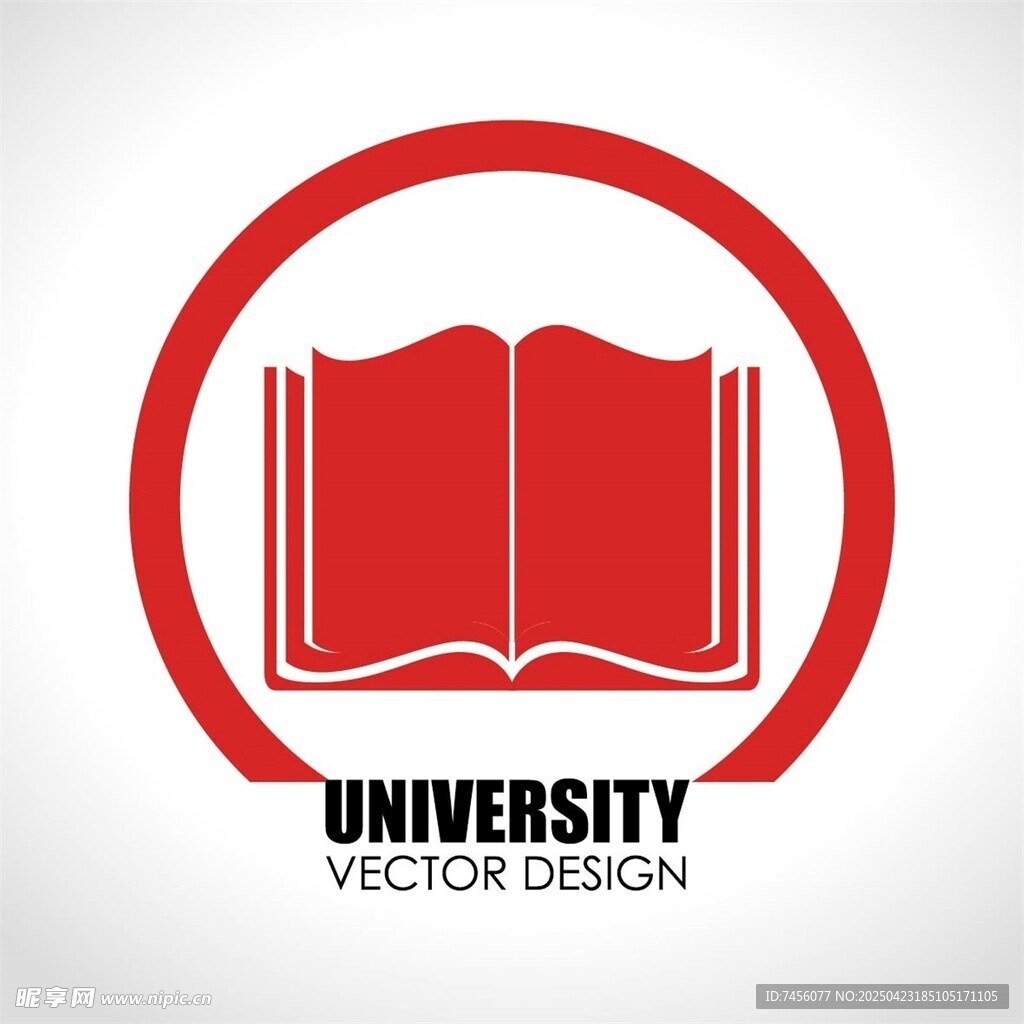 大学书本矢量标志设计