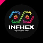 多彩几何风格INFHEX标志