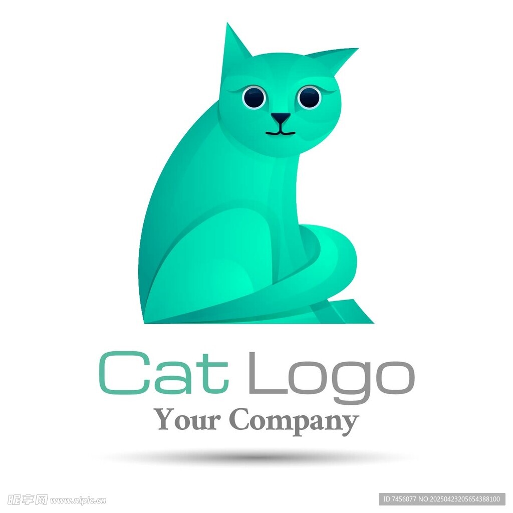 简约猫咪标志设计
