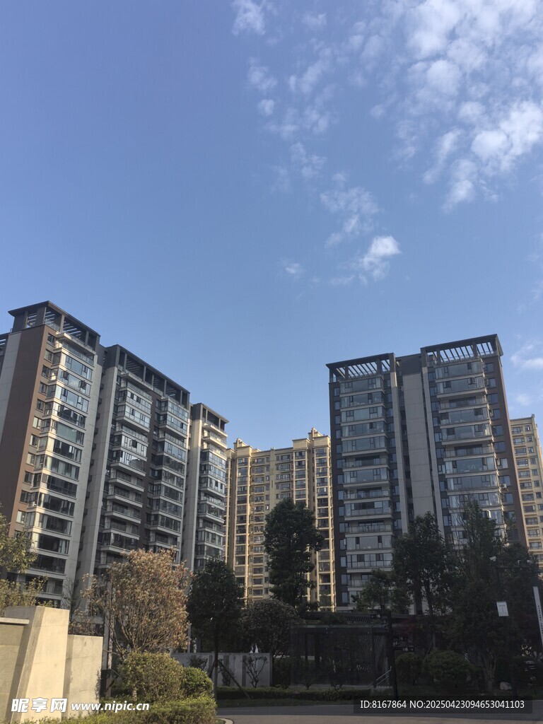 现代高层住宅建筑群景观