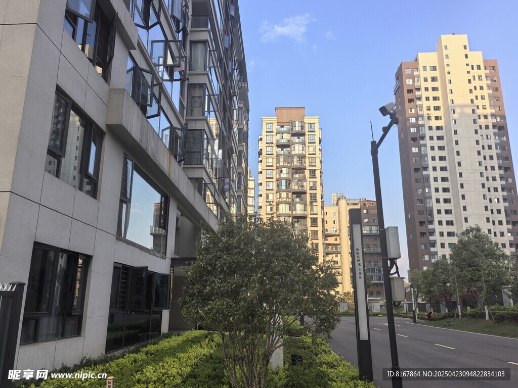城市住宅区街道景观