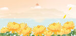 秋季菊花花海背景