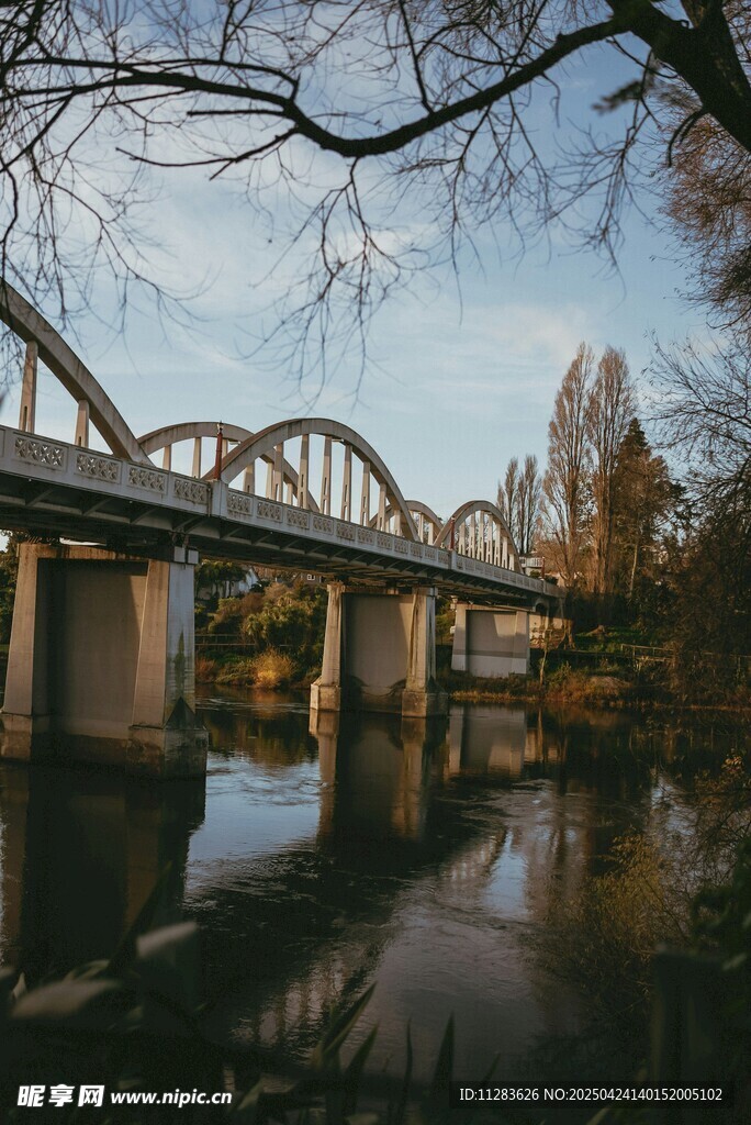 河畔桥梁风景