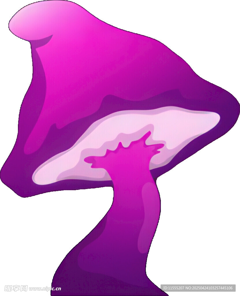 紫色梦幻蘑菇插画