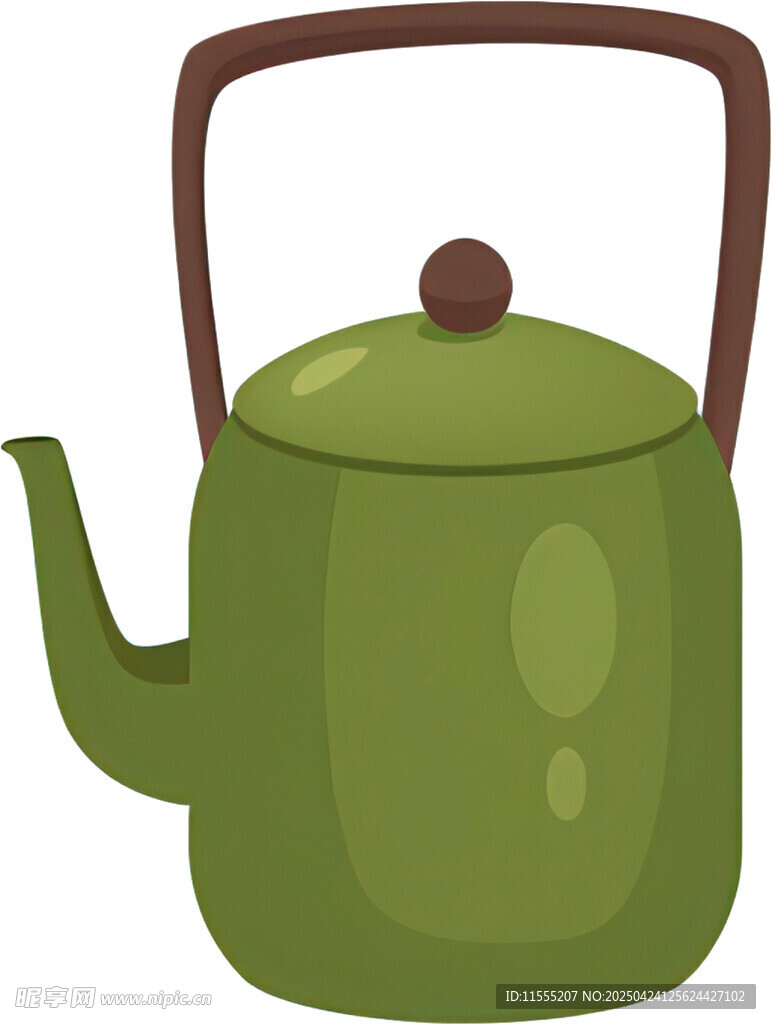 绿色卡通茶壶