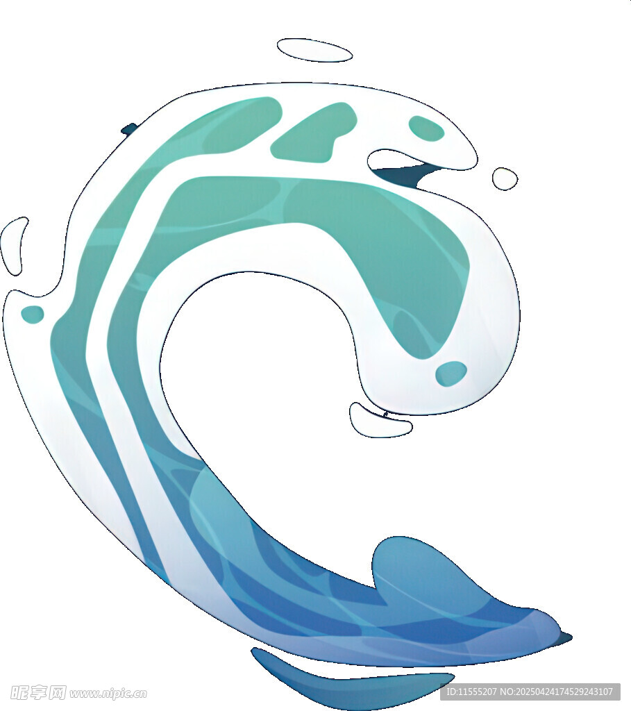 灵动海浪图案设计元素