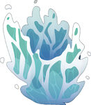 梦幻蓝绿珊瑚插画