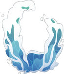 蓝色水花动态图案设计