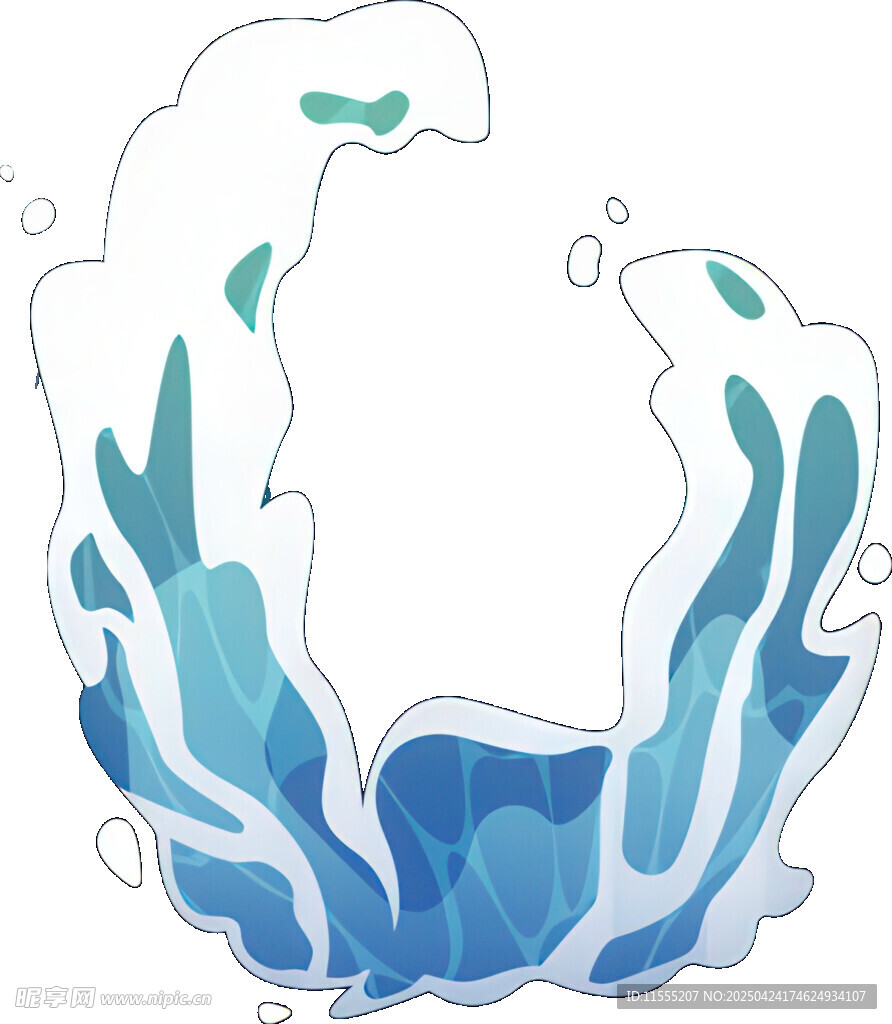 蓝色水花动态图案设计