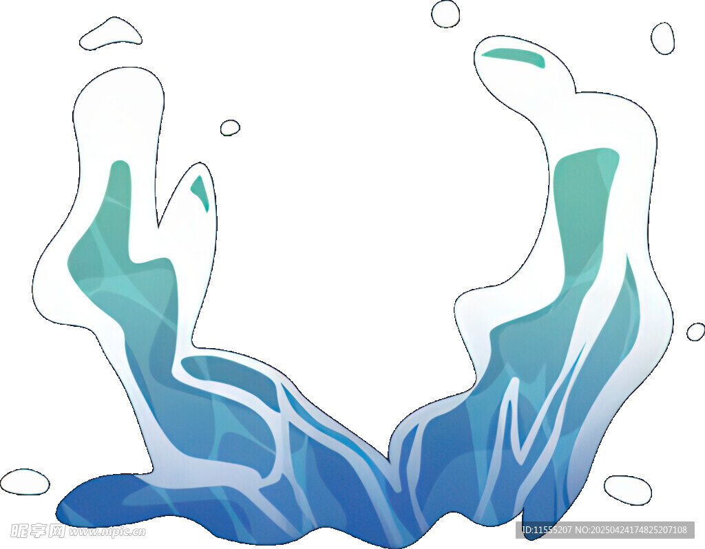 水花飞溅动态插画