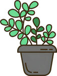 盆栽绿植插画