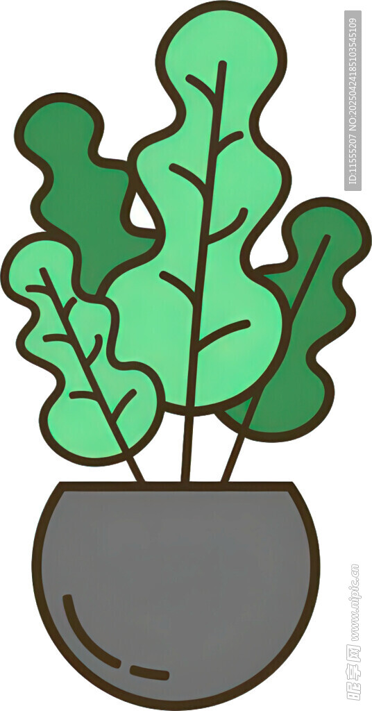 盆栽绿植插画