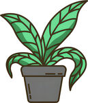 盆栽绿植插画
