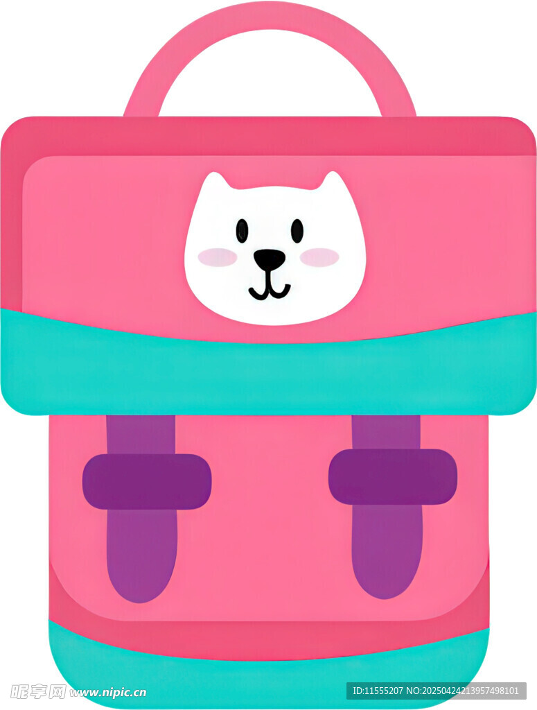 可爱猫咪图案儿童书包
