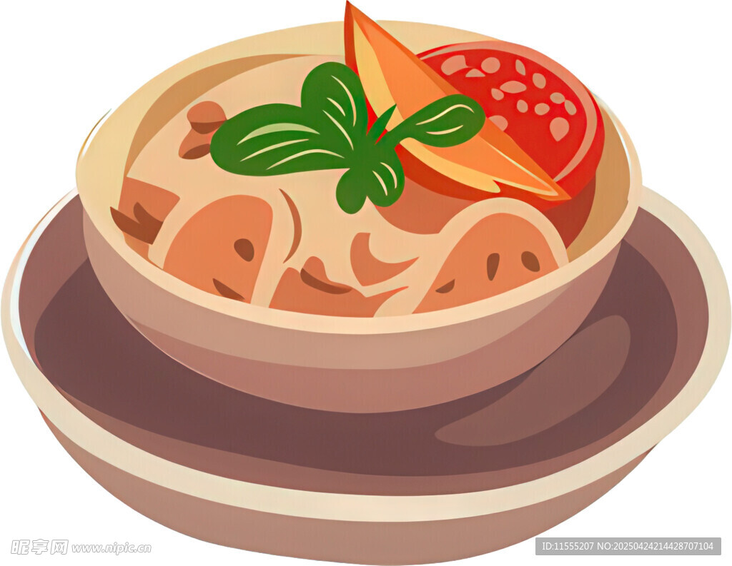 美味番茄面条插画