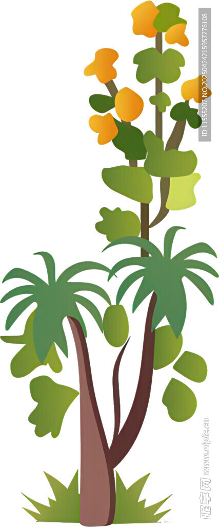 热带植物景观插画