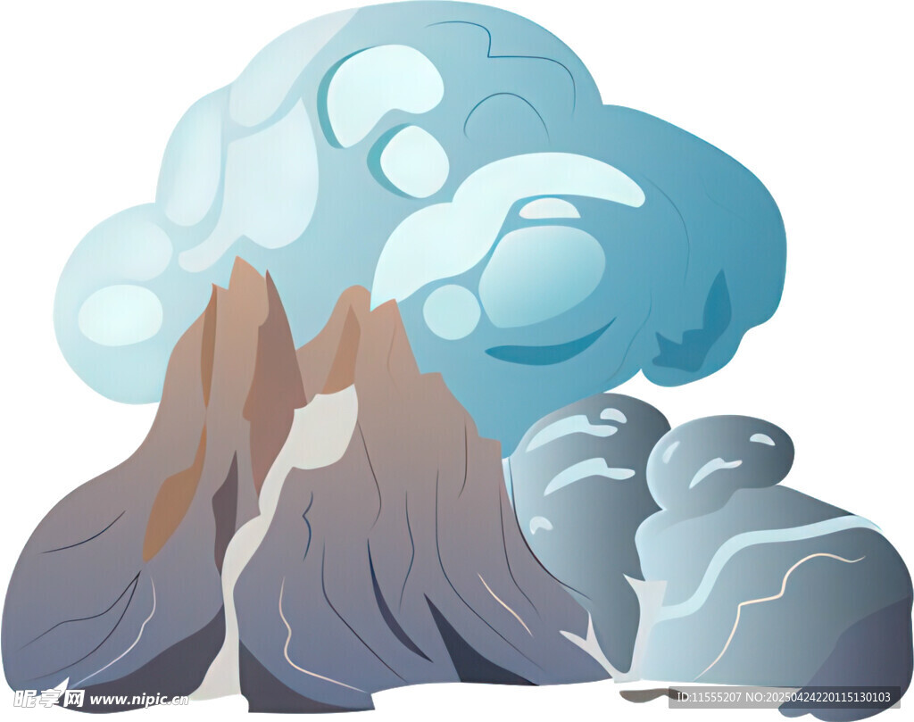 火山喷发景象