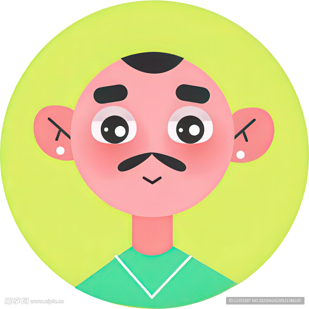 卡通风格男子头像