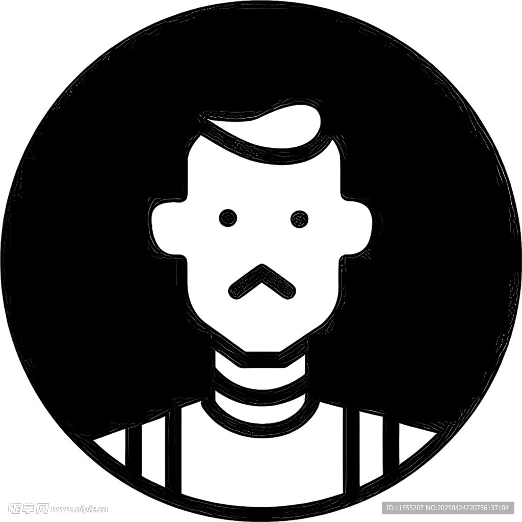复古风格男士头像图标