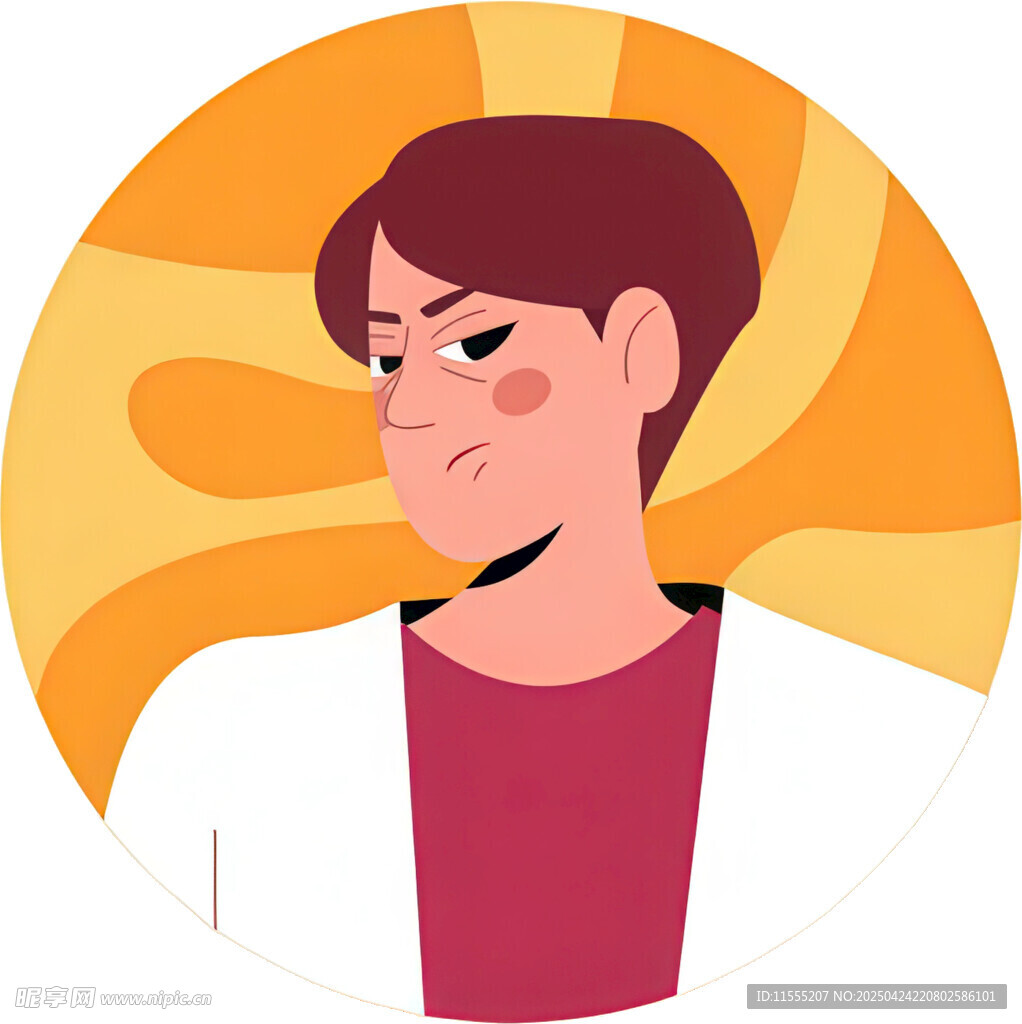 皱眉男子头像