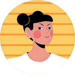 俏皮丸子头女孩