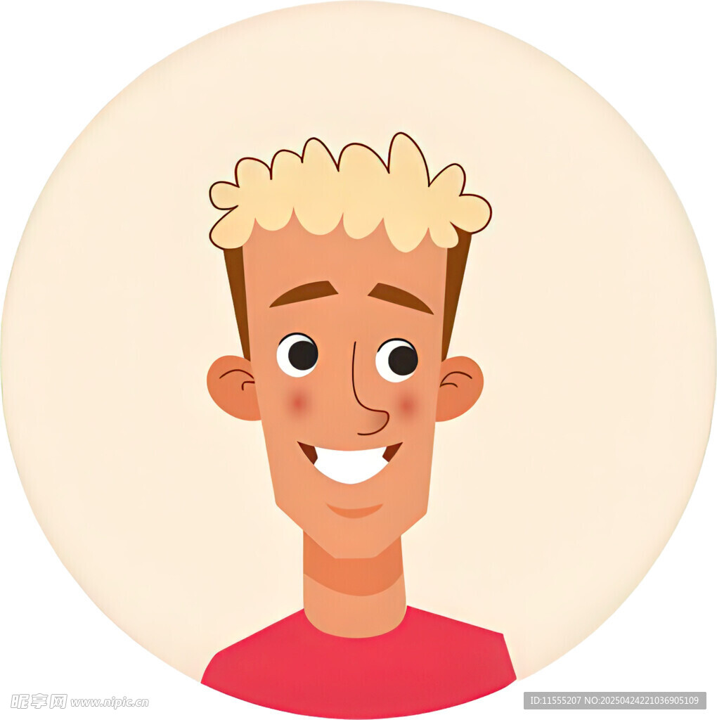 微笑的金发男子头像