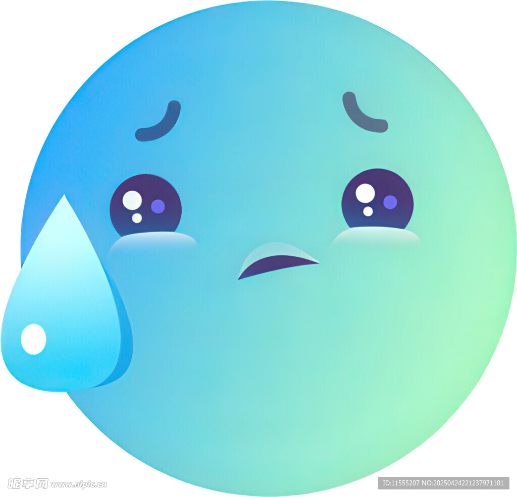 悲伤流泪的卡通表情