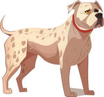 斑点斗牛犬插画