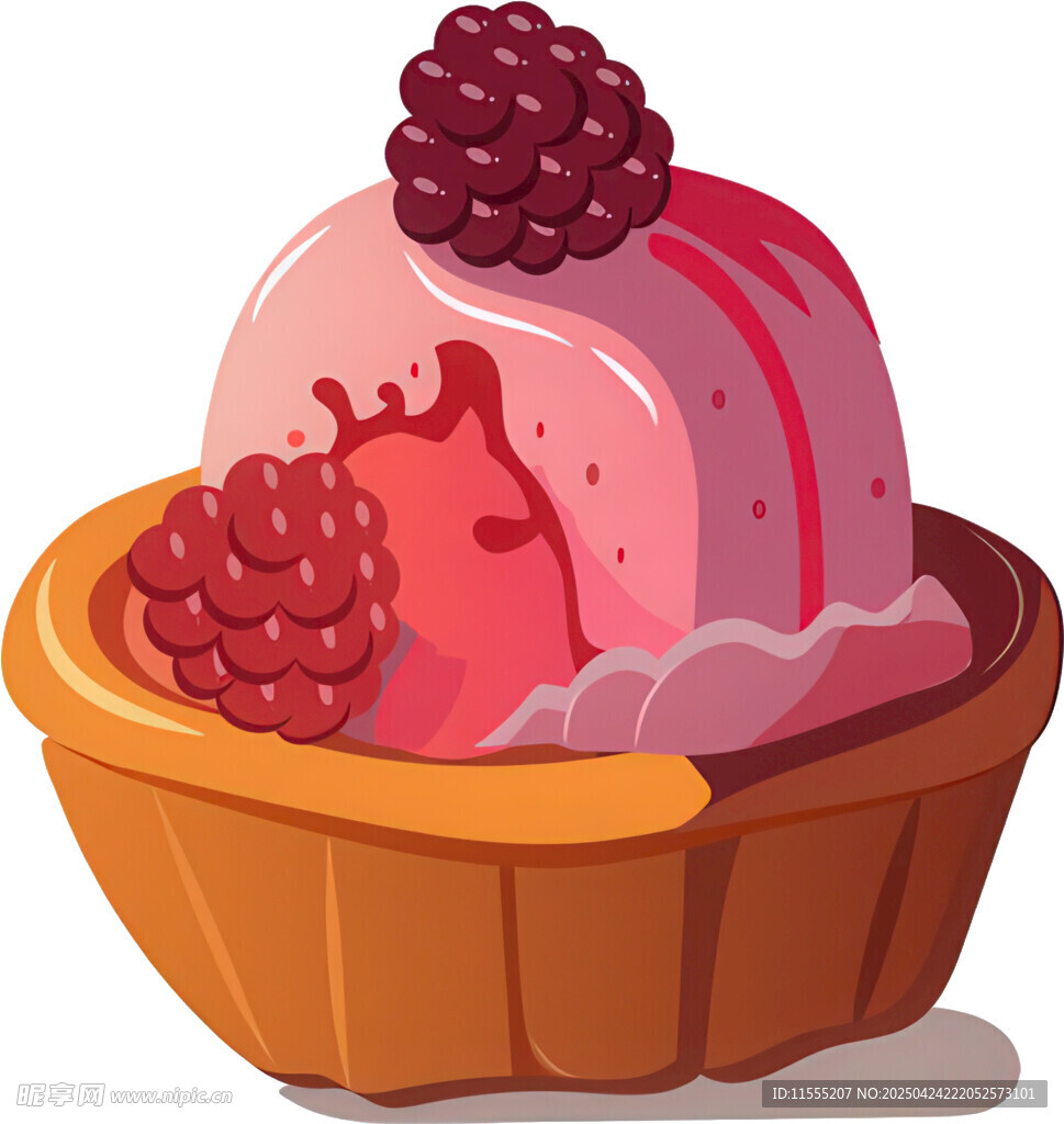 美味树莓冰淇淋