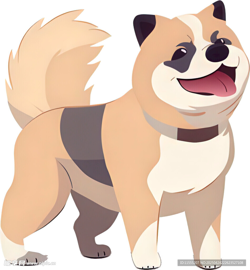 可爱柴犬插画形象