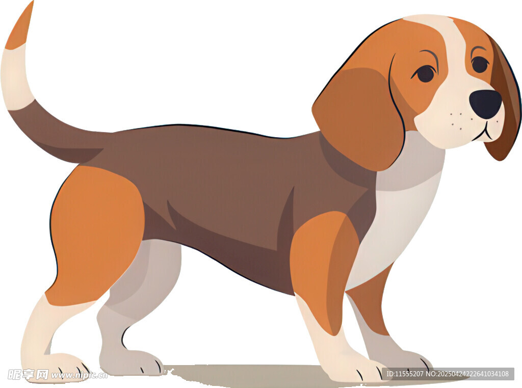 可爱小猎犬插画