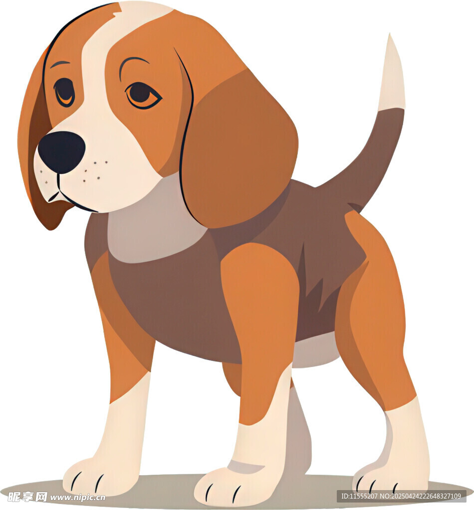 可爱小猎犬插画形象
