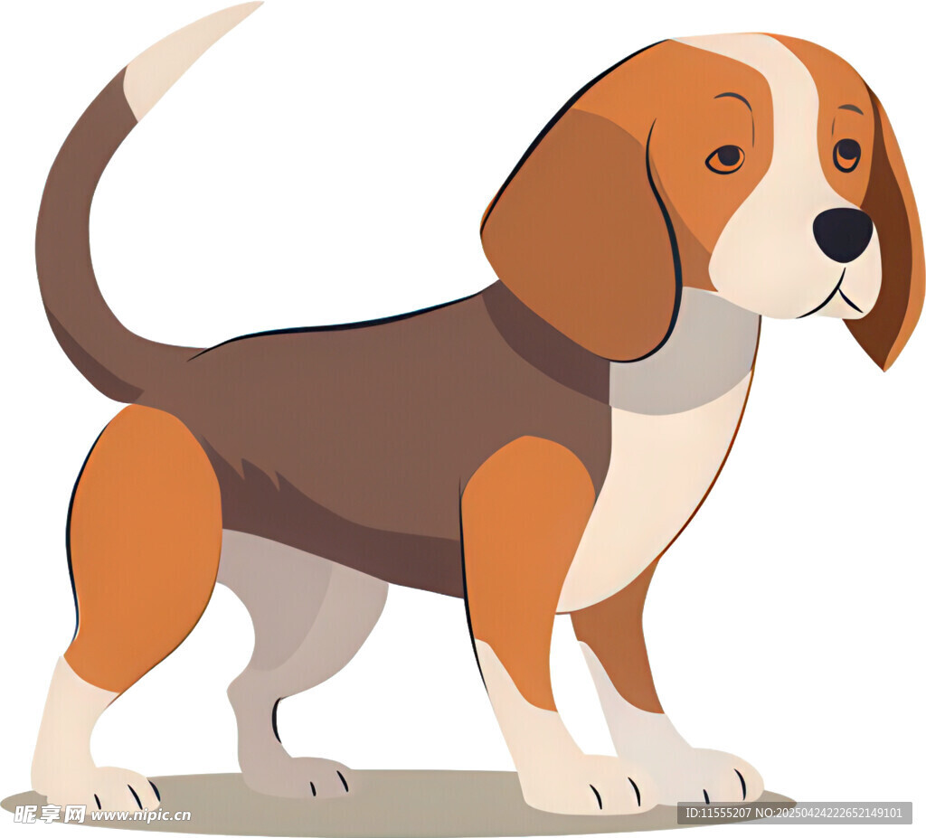 可爱小猎犬卡通形象