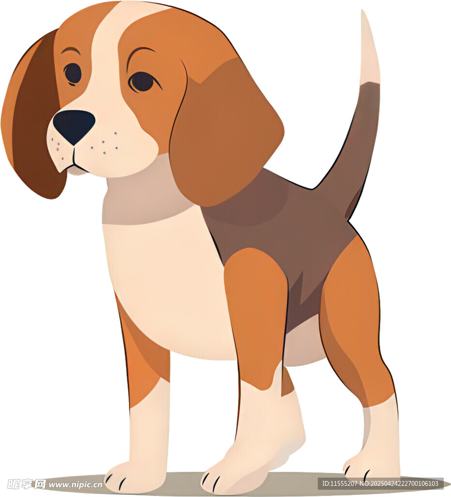 可爱小猎犬插画
