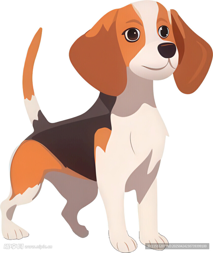 可爱小猎犬卡通形象