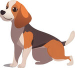 可爱小猎犬卡通形象