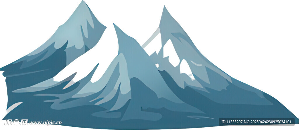 巍峨雪山插画