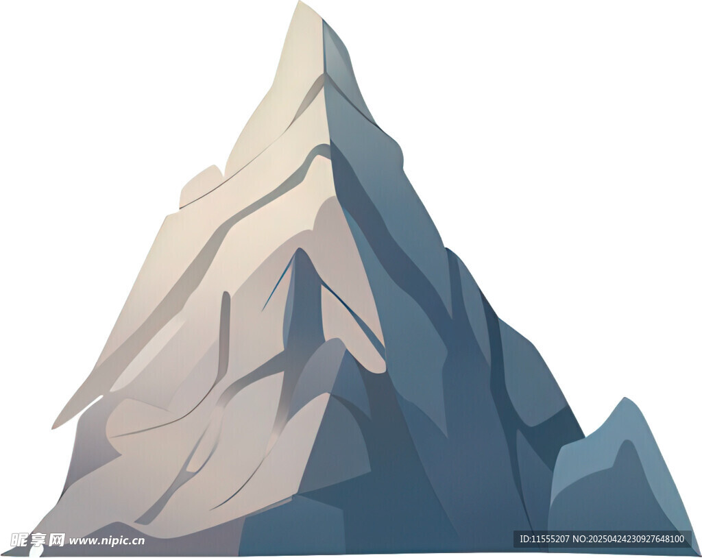 巍峨山峰插画